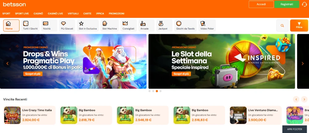 Betsson Casino Italia